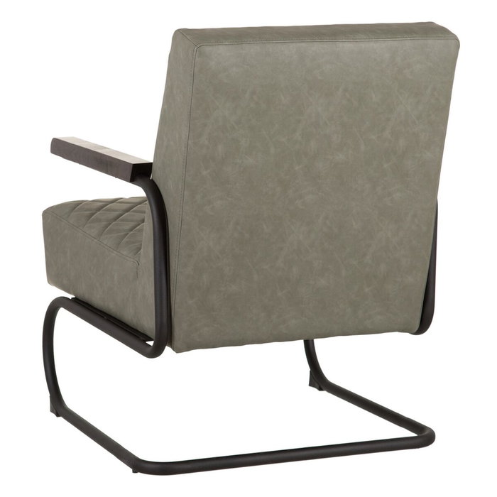 Ixia Sillón Verde Metal / Simil Piel