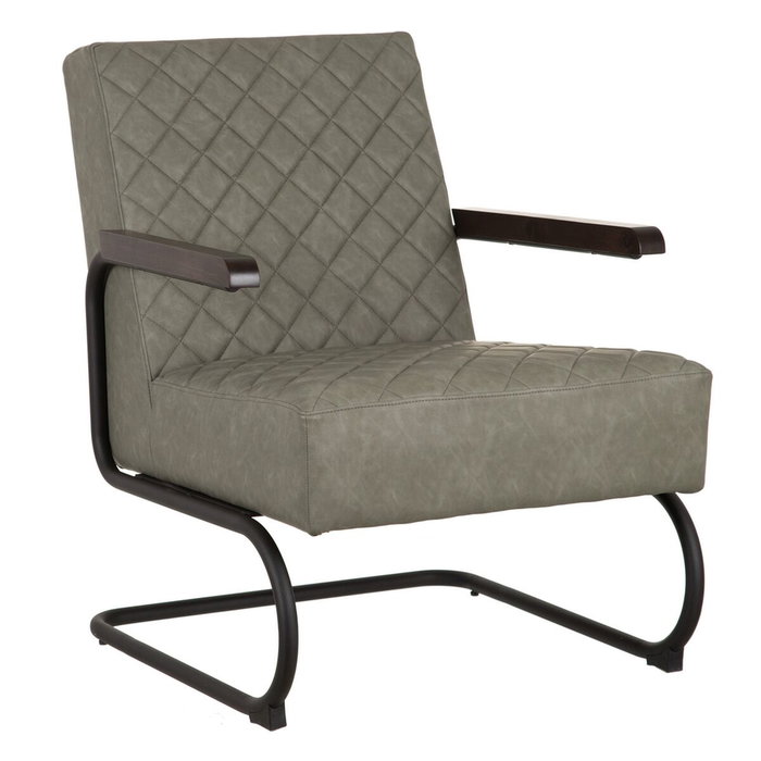 Ixia Sillón Verde Metal / Simil Piel