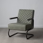 Ixia Sillón Verde Metal / Simil Piel