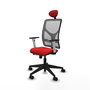 PIQUERAS Y CRESPO Silla de oficina Motilla con Mecanismo Sincro/Traslack Rojo/Gris