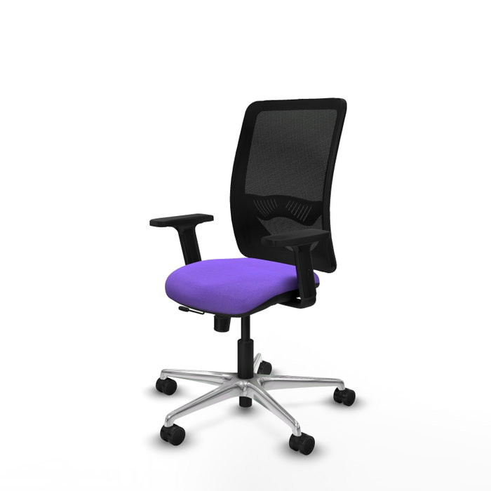PIQUERAS Y CRESPO Silla de oficina Zulema Lila/Negro con Mecanismo Sincro/Traslack
