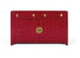Aparador Japonés GINER Y COLOMER Rojo Madera de Mango y MDF 90x150x40 cm