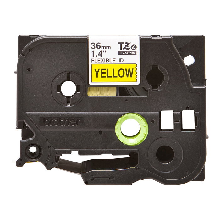 Brother TZe-FX661 Cinta laminada flexible Amarillo / negro 36mm