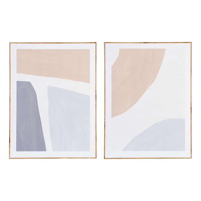 Cuadro Abstracto 2/M Madera Impreso 60 X 3 X 80 cm (Set de 2) Cuadro Abstracto 2/M Madera Impreso 60 X 3 X 80 cm (Set de 2)