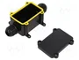 PLASTROL Caja de conexiones IP68 con prensaestopas negra