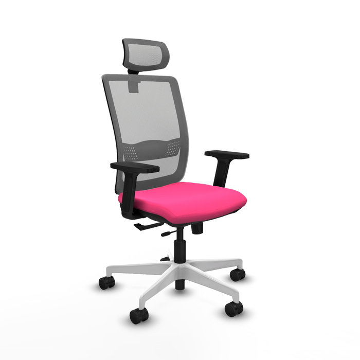 PIQUERAS Y CRESPO Silla de oficina Haches Rosa y Gris PIQUERAS Y CRESPO Silla de oficina Haches Rosa y Gris