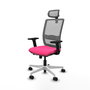 PIQUERAS Y CRESPO Silla de oficina Haches Rosa y Gris