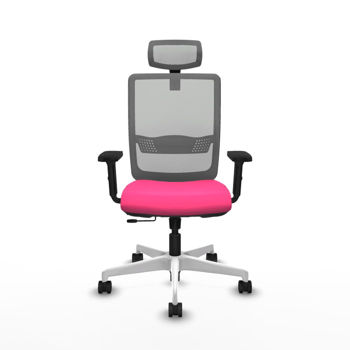 PIQUERAS Y CRESPO Silla de oficina Haches Rosa y Gris PIQUERAS Y CRESPO Silla de oficina Haches Rosa y Gris