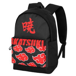 Naruto Mochila HS PLUS Negra Resistente y Repelente a Líquidos con Compartimento para Dispositivos y Espalda Transpirable 23L
