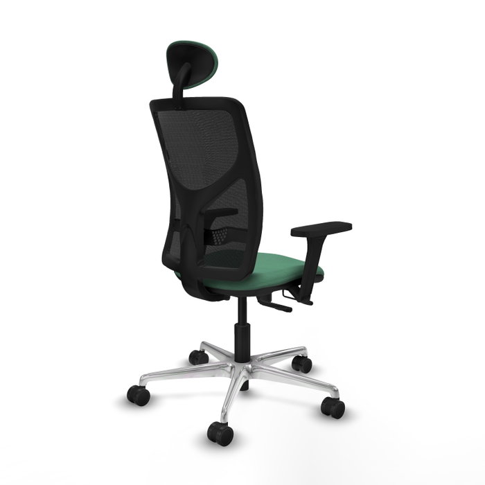 PIQUERAS Y CRESPO Silla de oficina Motilla con Mecanismo Sincro/Traslack Verde Esmeralda