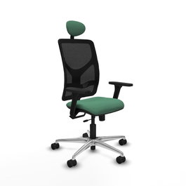 PIQUERAS Y CRESPO Silla de oficina Motilla con Mecanismo Sincro/Traslack Verde Esmeralda