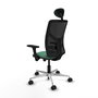 PIQUERAS Y CRESPO Silla de oficina Motilla con Mecanismo Sincro/Traslack Verde Esmeralda