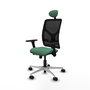 PIQUERAS Y CRESPO Silla de oficina Motilla con Mecanismo Sincro/Traslack Verde Esmeralda