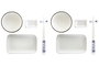 DKD Home Decor Set de Sushi 10 Piezas de Porcelana y Bambú Blanco y Azul Marino Skew: B1K8NT74ET