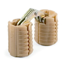 HERRAJES ALK Prima Bisagra de Mesa Invisible Redonda Acabado Beige Ø Diámetro 12 Metal Plástico
