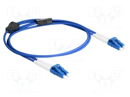 DeLOCK Cable de fibra óptica LC Duplex a LC Duplex monomodo OS2 con armadura metálica 1 m
