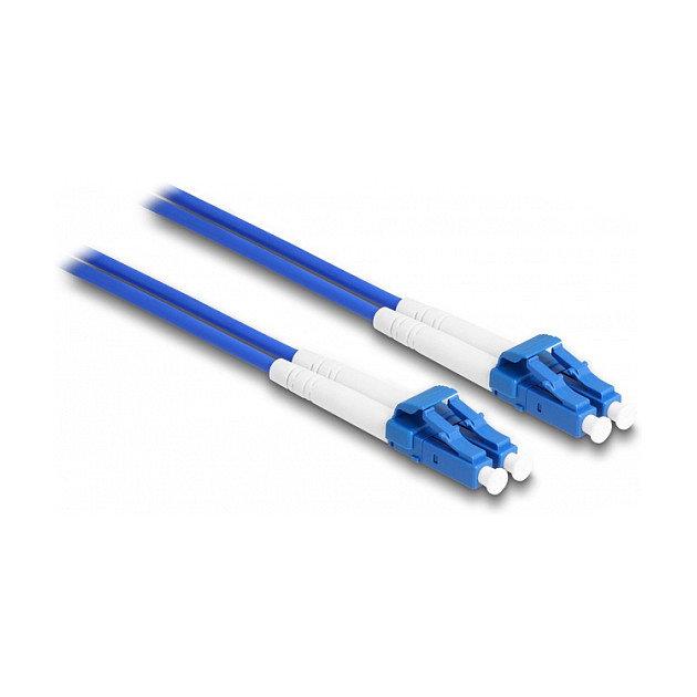 DeLOCK Cable de fibra óptica con cobertura metálica LC Duplex a LC Duplex monomodo OS2 1 m
