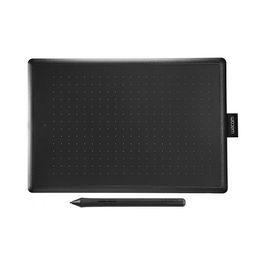 Wacom One by Wacom - Tableta Digitalizadora con Lápiz Sin Batería, Área de Trabajo 216 x 135 mm, Resolución 2540 LPI, USB, Color Negro/Rojo