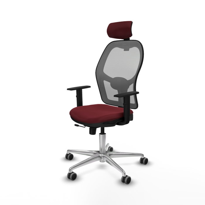 PIQUERAS Y CRESPO Silla de oficina Jorquera Sincro/Traslack Granate y Gris PIQUERAS Y CRESPO Silla de oficina Jorquera Sincro/Traslack Granate y Gris