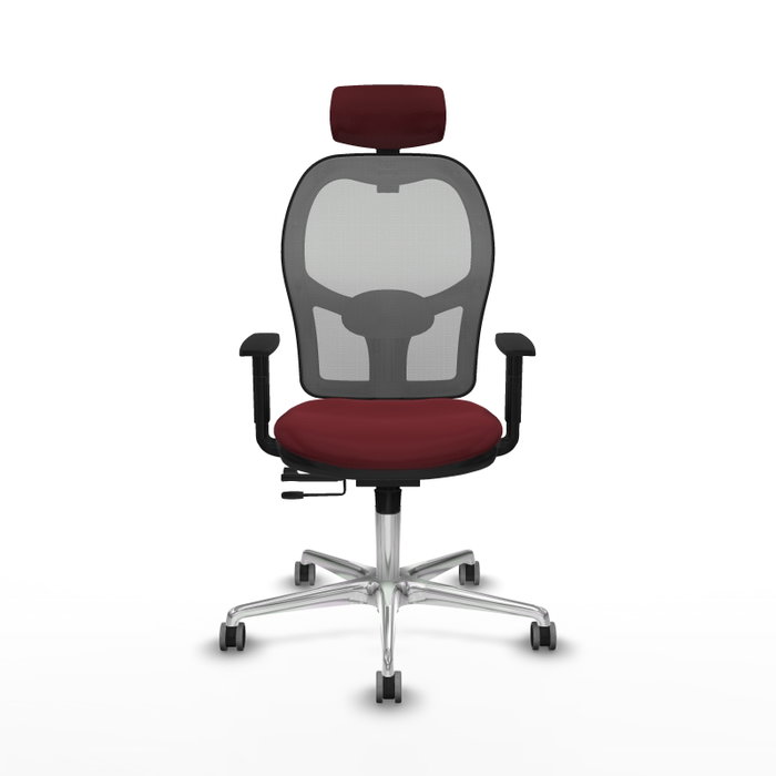 PIQUERAS Y CRESPO Silla de oficina Jorquera Sincro/Traslack Granate y Gris PIQUERAS Y CRESPO Silla de oficina Jorquera Sincro/Traslack Granate y Gris