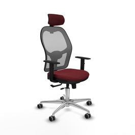 PIQUERAS Y CRESPO Silla de oficina Jorquera Sincro/Traslack Granate y Gris