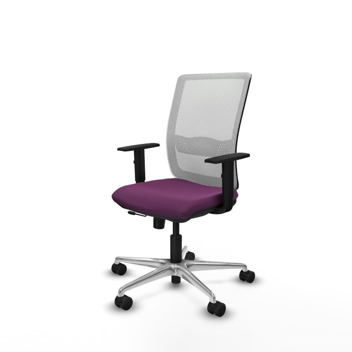 PIQUERAS Y CRESPO Silla de oficina Haches con mecanismo Sincro/Traslack Morado y Blanco PIQUERAS Y CRESPO Silla de oficina Haches con mecanismo Sincro/Traslack Morado y Blanco