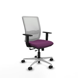 PIQUERAS Y CRESPO Silla de oficina Haches con mecanismo Sincro/Traslack Morado y Blanco