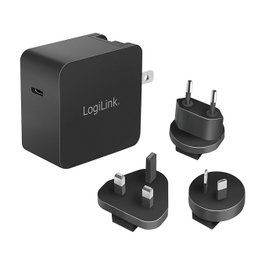 LogiLink PA0302 Cargador USB-C GaN de 65 W