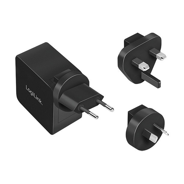 LogiLink PA0302 Cargador USB-C GaN de 65 W