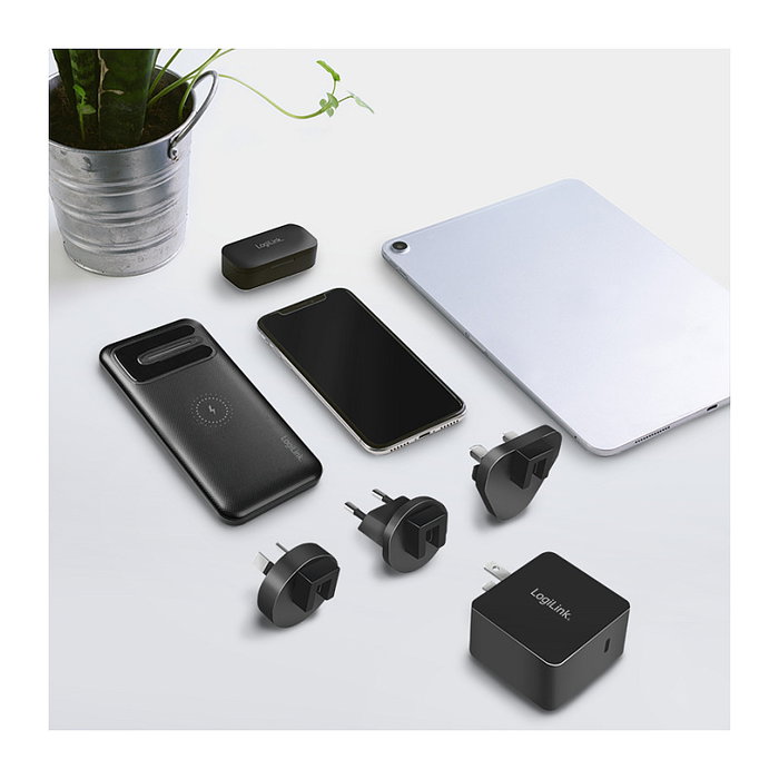 LogiLink PA0302 Cargador USB-C GaN de 65 W