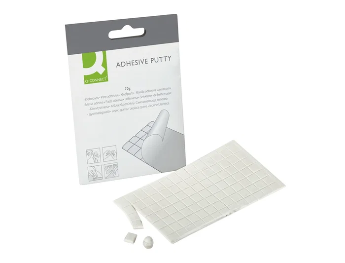 Q-connect Masilla Adhesiva Quita y Pon Reutilizable 70g Q-connect Masilla Adhesiva Quita y Pon Reutilizable 70g
