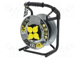 KEL Prolongador de alimentación HEAVY 25m 3G1,5mm2 negro