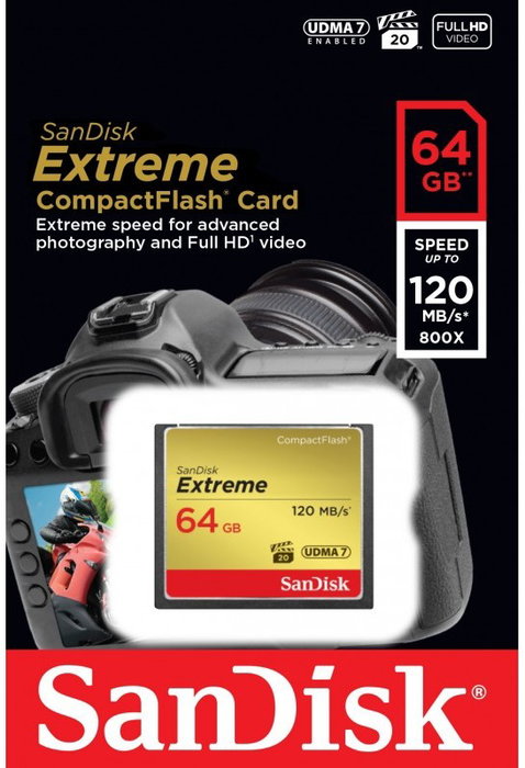 Sandisk Tarjeta Compact Flash Ultra SDCFXSB-064G-G46 de 64 GB