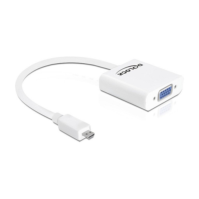 DeLOCK Adaptador HDMI-micro D a VGA Blanco 65347 DeLOCK Adaptador HDMI-micro D a VGA Blanco 65347