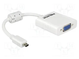 DeLOCK 65347 Adaptador HDMI-micro D a VGA Blanco
