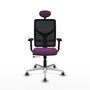 PIQUERAS Y CRESPO Silla de oficina Motilla con mecanismo Sincro/Traslack, Morado y Negro