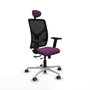 PIQUERAS Y CRESPO Silla de oficina Motilla con mecanismo Sincro/Traslack, Morado y Negro