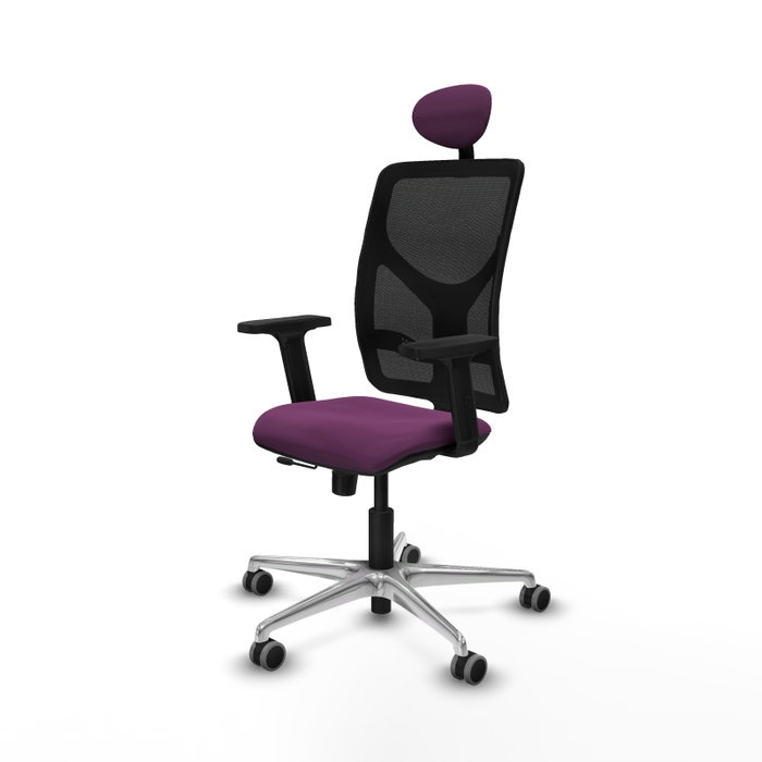 PIQUERAS Y CRESPO Silla de oficina Motilla con mecanismo Sincro/Traslack, Morado y Negro