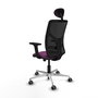PIQUERAS Y CRESPO Silla de oficina Motilla con mecanismo Sincro/Traslack, Morado y Negro
