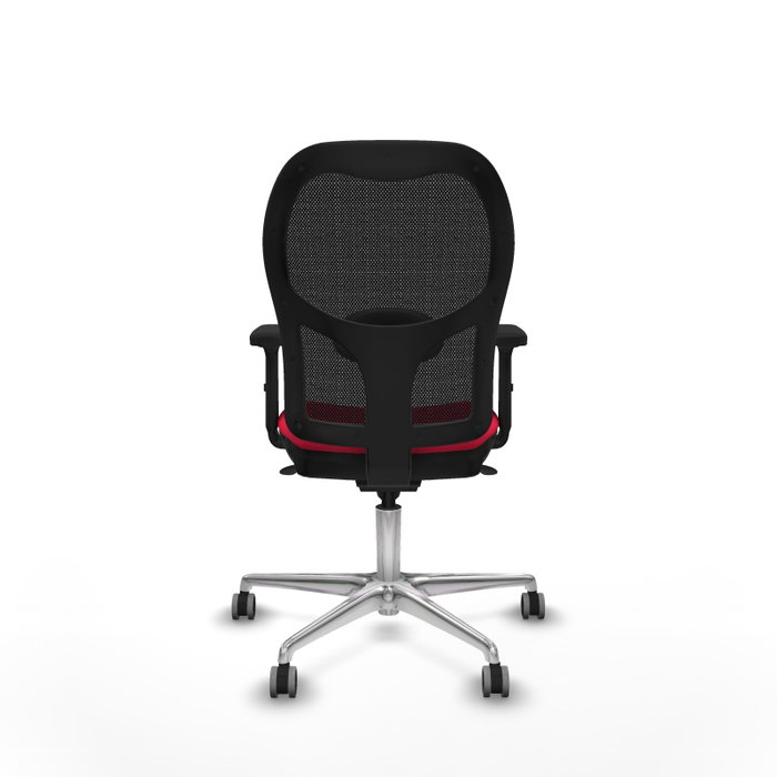 PIQUERAS Y CRESPO Silla de oficina Jorquera con mecanismo Sincro, Rojo/Negro