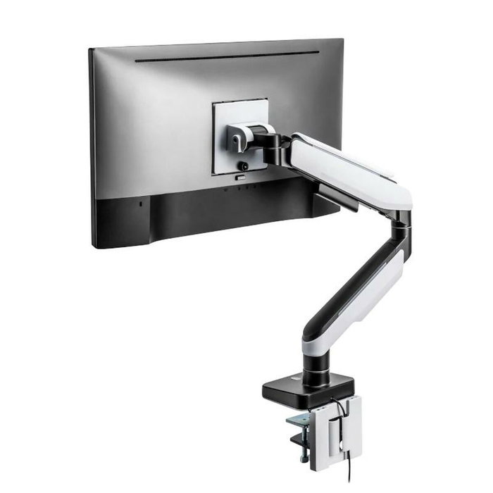 Ewent EW1509 Soporte para Monitor con Resorte de Gas y Luces RGB, hasta 49 pulgadas