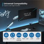 Ewent EW1509 Soporte para Monitor con Resorte de Gas y Luces RGB, hasta 49 pulgadas