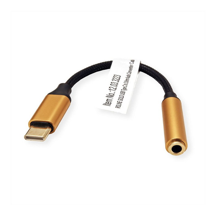ROLINE GOLD Adaptador USB C a Audio 3,5mm, 0,13 m ROLINE GOLD Adaptador USB C a Audio 3,5mm, 0,13 m