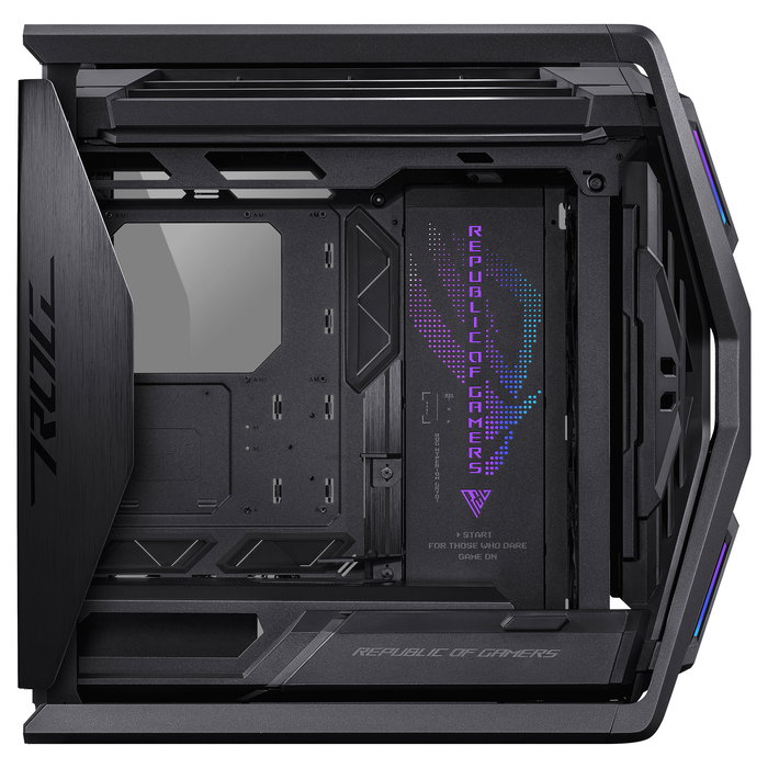 ASUS ROG Hyperion GR701 BTF Edition - Torre Gaming RGB PC con Ventana Lateral, Compatible con ATX/EATX/micro-ATX/Mini-ITX, Color Negro Transparente