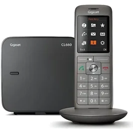 Gigaset Teléfono Fijo CL 660 Antracita Pantalla Color 2.4' Directorio 400 Contactos Conexión PC USB