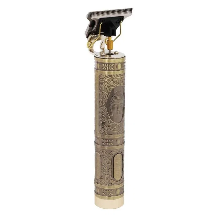 Thulos TH-CP112 Cortapelos Estilo Vintage, Cuerpo de Metal y Cuchilla de Acero de Carbono, Recortadora de Barba y Pelo Profesional Recargable