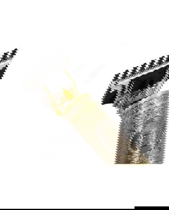 Thulos TH-CP112 Recortadora de Pelo y Barba Recargable Vintage, Cuerpo de Metal, Hoja de Acero al Carbono, 4 Guías de Corte, Incluye Cargador USB y Aceite