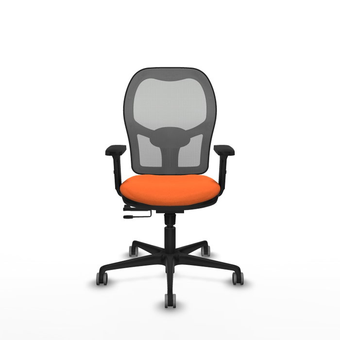 PIQUERAS Y CRESPO Silla de oficina Jorquera con mecanismo Sincro/Traslack, Naranja y Gris