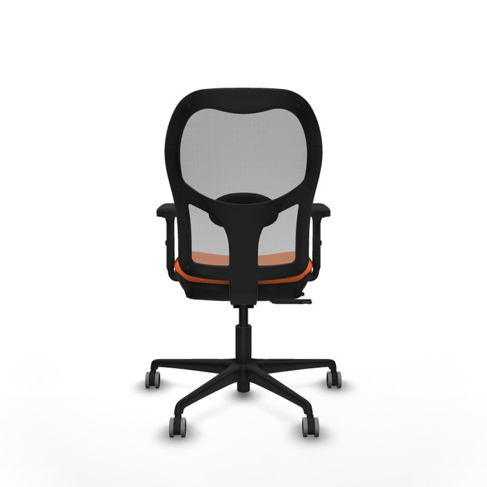 PIQUERAS Y CRESPO Silla de oficina Jorquera con mecanismo Sincro/Traslack, Naranja y Gris