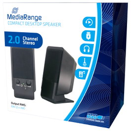 MEDIARANGE Aktivbox Compact MROS352 Altavoces USB 2.0 Negro